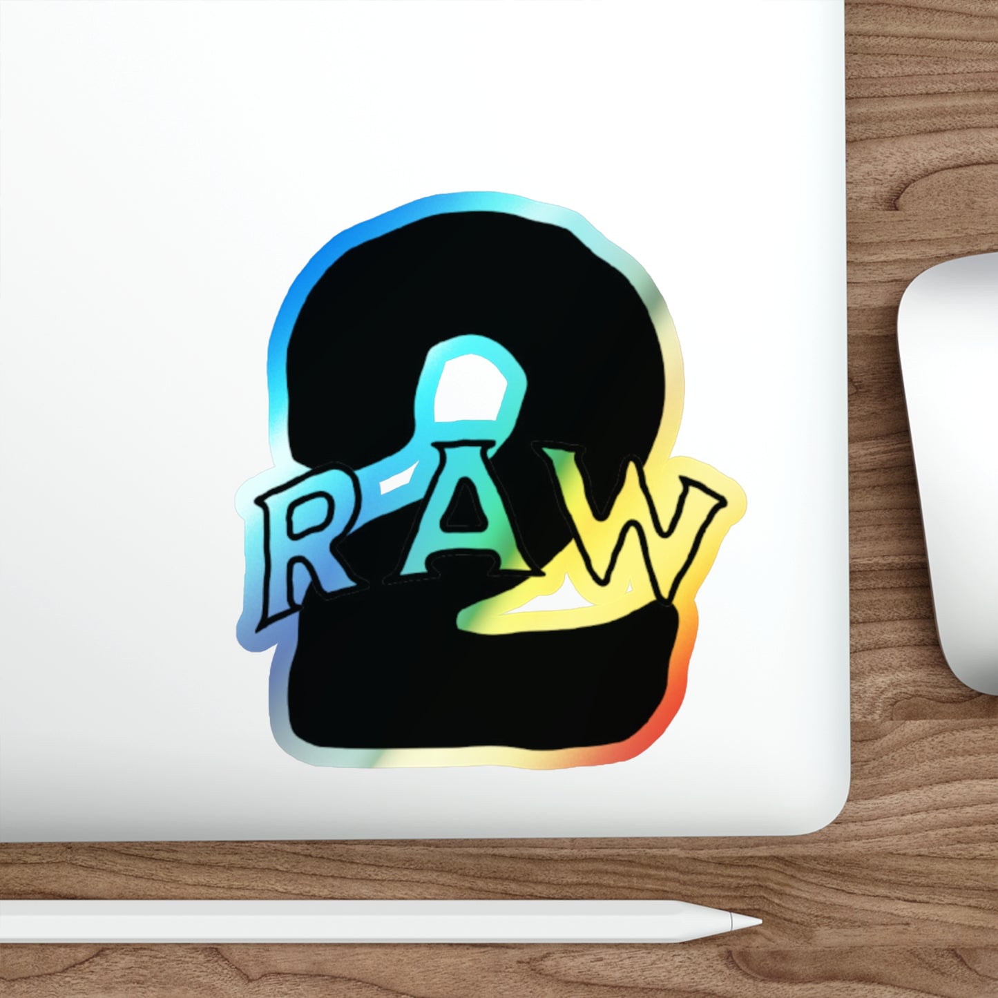 2Raw Holographic Die-Cut Stickers