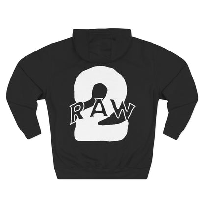 2Raw White Logo Hoodie