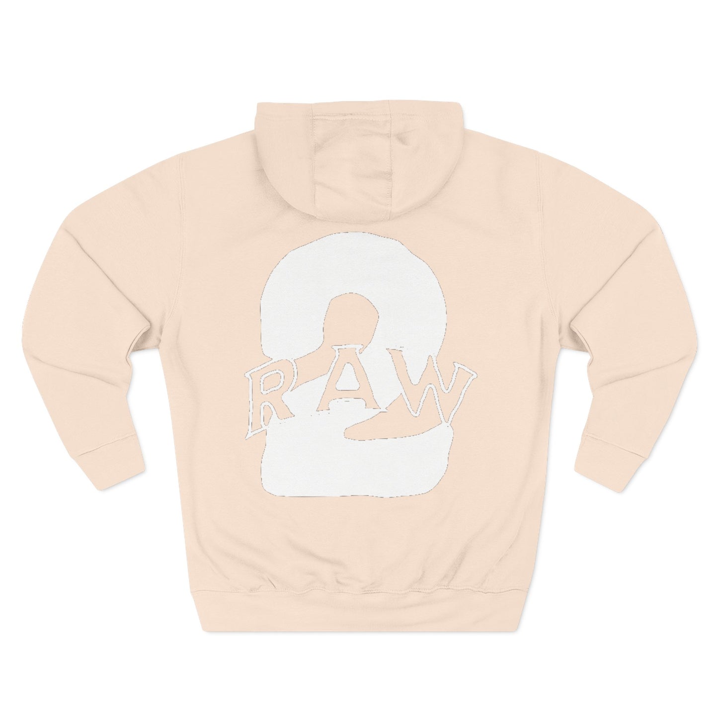 2Raw White Logo Hoodie