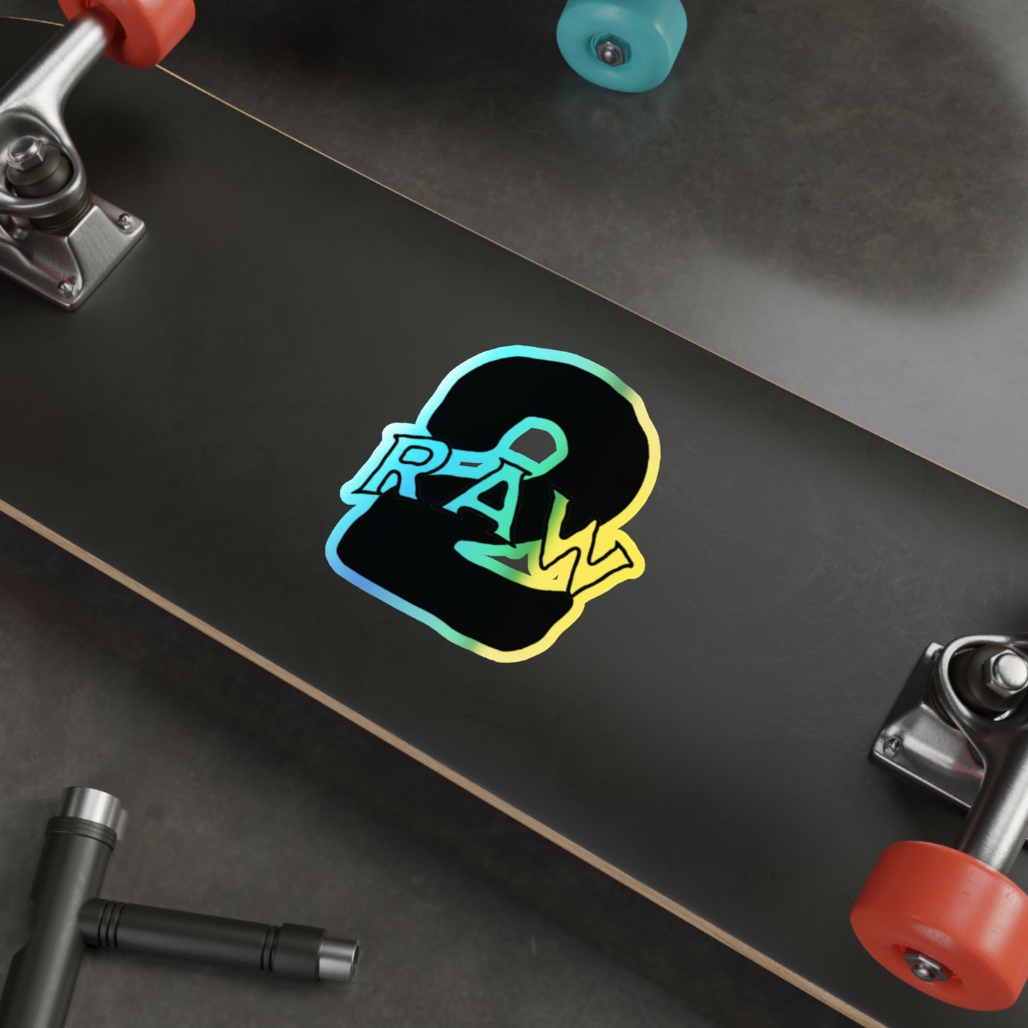 2Raw Holographic Die-Cut Stickers