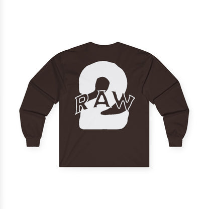 2Raw White Logo Long Sleeve Tee